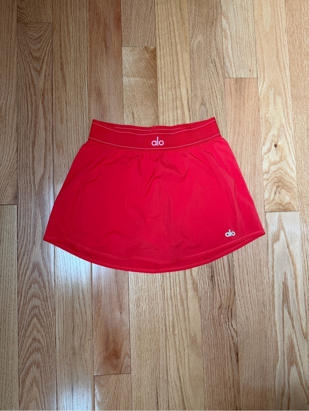 ALO Red Match Point Tennis Skirt